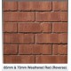 Carlton Brick Weathered Red Reverse 65mm Wirecut Extruded Red Light Texture Clay Brick