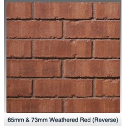 Carlton Brick Weathered Red Reverse 65mm Wirecut Extruded Red Light Texture Clay Brick