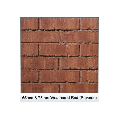 Carlton Brick Weathered Red Reverse 65mm Wirecut Extruded Red Light Texture Clay Brick