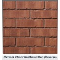 Carlton Brick Weathered Red Reverse 65mm Wirecut Extruded Red Light Texture Clay Brick