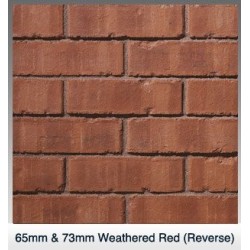 Carlton Brick Weathered Red Reverse 73mm Wirecut  Extruded Red Clay Brick
