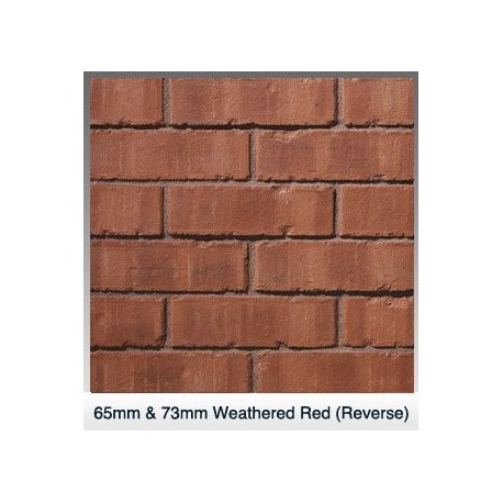 Carlton Brick Weathered Red Reverse 73mm Wirecut  Extruded Red Clay Brick