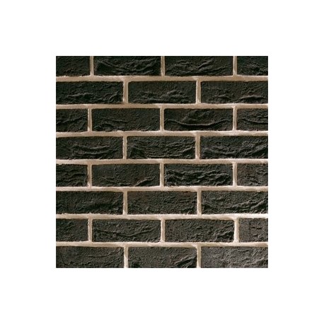 Traditional Brick & Stone City Black 65mm Machine Made Stock Black Heavy Texture Clay Brick